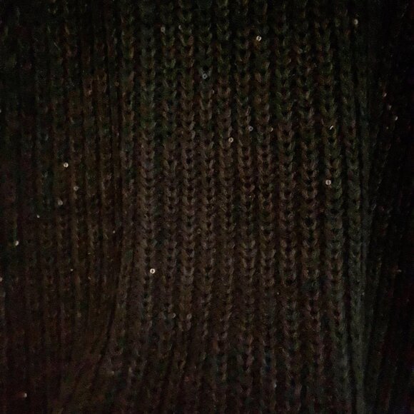 EUC Joe Fresh black sequin sparkle knit sweater, XS - Picture 7 of 7